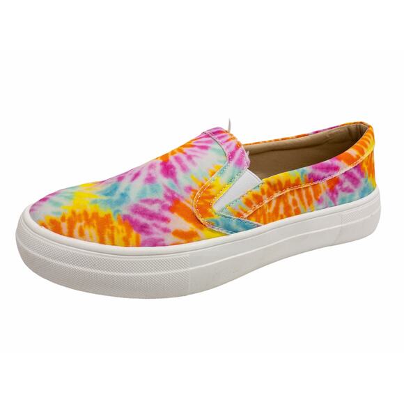 Mata Rainbow Tie Dye Coco Slip On Sneakers 7 Women's - Picture 4 of 9